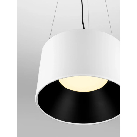 Lampa wisząca metalowa modern Eglio 35cm LED 3000K biało-czarna