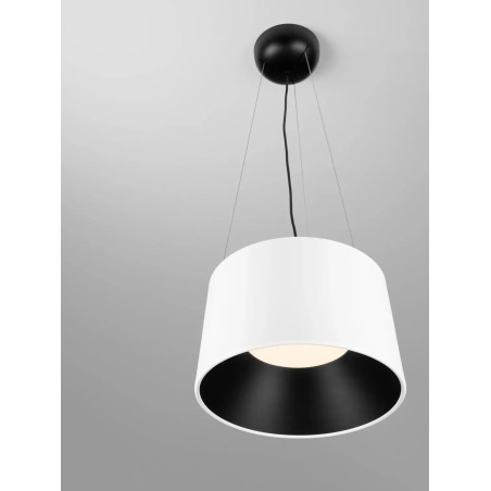 Lampa wisząca metalowa modern Eglio 35cm LED 3000K biało-czarna