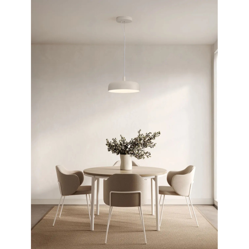 Lampa wisząca modern ściemniana Ridotti 40cm LED 3000K kremowa