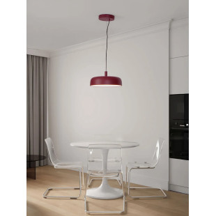 Lampa wisząca modern ściemniana Ridotti 40cm LED 3000K bordowa