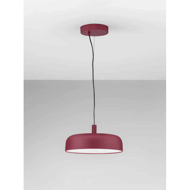 Lampa wisząca modern ściemniana Ridotti 40cm LED 3000K bordowa