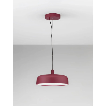 Lampa wisząca modern ściemniana Ridotti 40cm LED 3000K bordowa