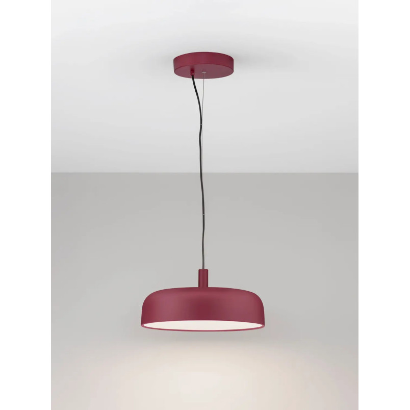 Lampa wisząca modern ściemniana Ridotti 40cm LED 3000K bordowa