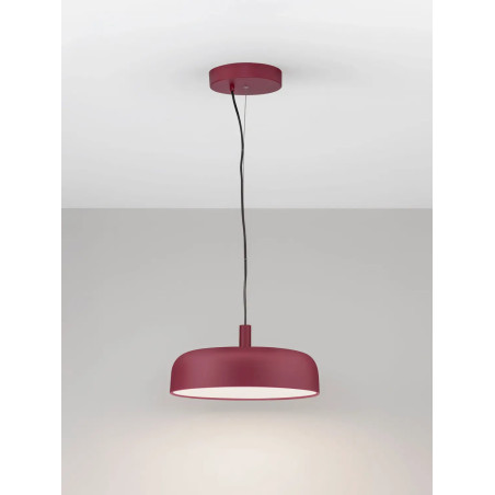 Lampa wisząca modern ściemniana Ridotti 40cm LED 3000K bordowa