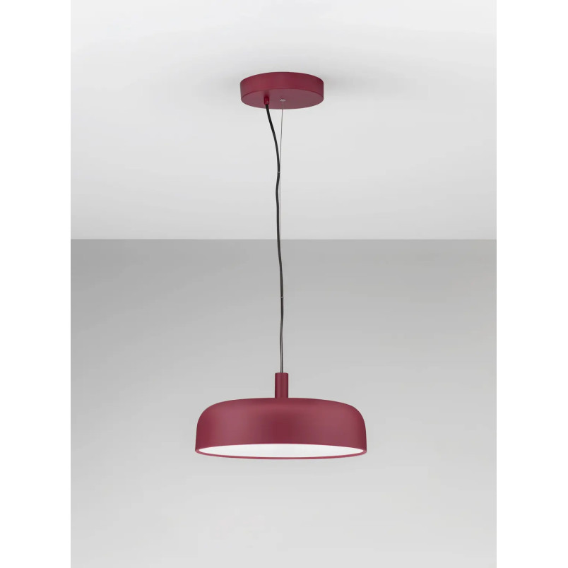 Lampa wisząca modern ściemniana Ridotti 40cm LED 2700K bordowa