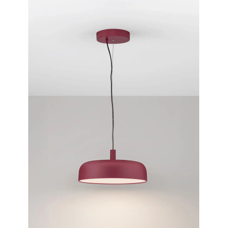 Lampa wisząca modern ściemniana Ridotti 40cm LED 2700K bordowa