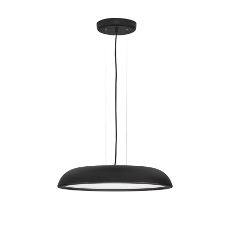 Lampa wisząca minimalistyczna z płaskim kloszem Fossa 60cm triac LED 3000K czarna