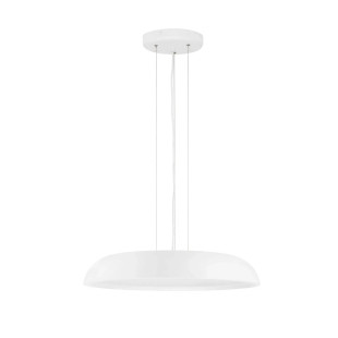 Lampa wisząca minimalistyczna z płaskim kloszem Fossa 60cm triac LED 3000K biała