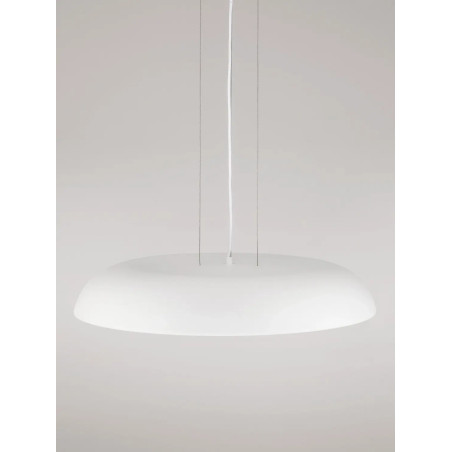 Lampa wisząca minimalistyczna z płaskim kloszem Fossa 60cm triac LED 3000K biała