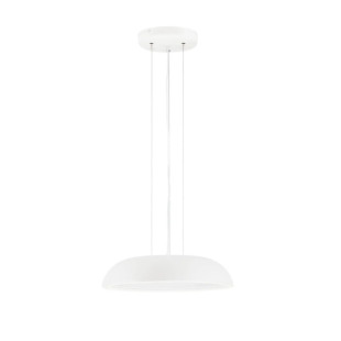 Lampa wisząca minimalistyczna z płaskim kloszem Fossa 45cm triac LED 3000K biała