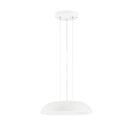 Lampa wisząca minimalistyczna z płaskim kloszem Fossa 45cm triac LED 3000K biała