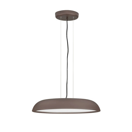 Lampa wisząca minimalistyczna z płaskim kloszem Fossa 60cm triac LED 3000K brązowa