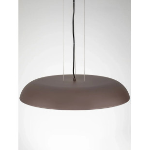 Lampa wisząca minimalistyczna z płaskim kloszem Fossa 60cm triac LED 3000K brązowa