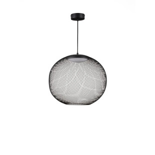 Lampa wisząca ażurowa kula Savino 46cm LED 3000K czarna