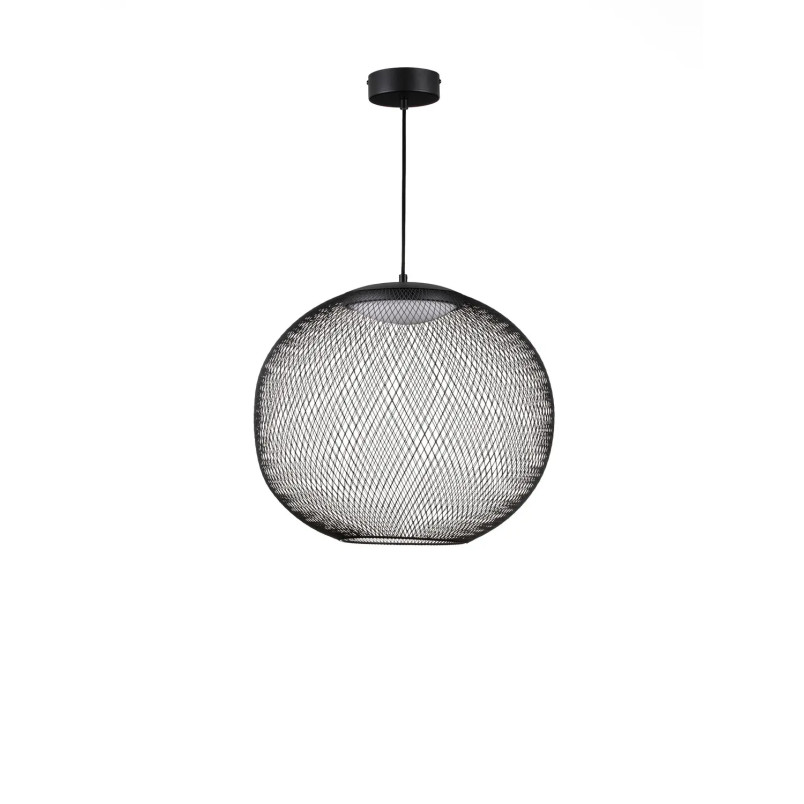 Lampa wisząca ażurowa kula Savino 46cm LED 3000K czarna