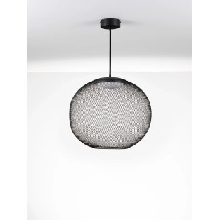 Lampa wisząca ażurowa kula Savino 46cm LED 3000K czarna