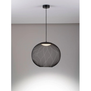 Lampa wisząca ażurowa kula Savino 46cm LED 3000K czarna
