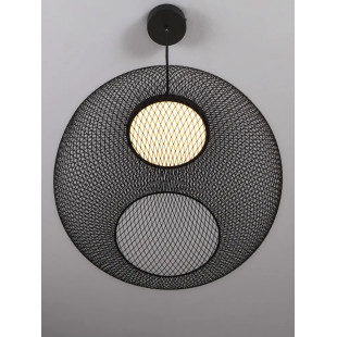 Lampa wisząca ażurowa kula Savino 46cm LED 3000K czarna