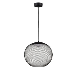 Lampa wisząca ażurowa kula Savino 38cm LED 3000K czarna