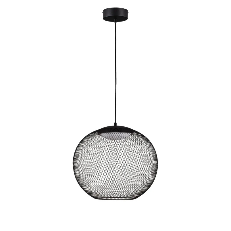Lampa wisząca ażurowa kula Savino 38cm LED 3000K czarna