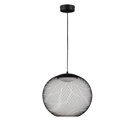 Lampa wisząca ażurowa kula Savino 38cm LED 3000K czarna