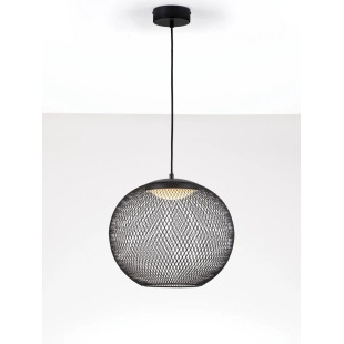Lampa wisząca ażurowa kula Savino 38cm LED 3000K czarna