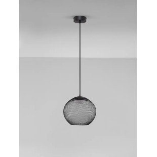Lampa wisząca ażurowa kula Savino 30cm LED 3000K czarna
