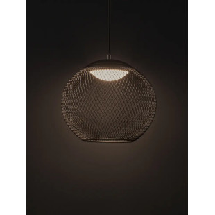 Lampa wisząca ażurowa kula Savino 30cm LED 3000K czarna