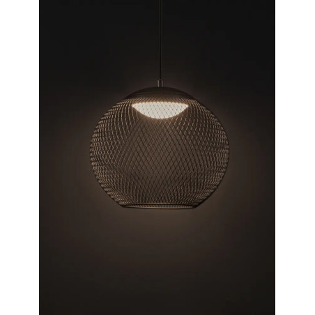 Lampa wisząca ażurowa kula Savino 30cm LED 3000K czarna