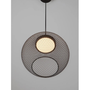 Lampa wisząca ażurowa kula Savino 30cm LED 3000K czarna
