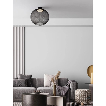 Plafon - ażurowa kula Savino 50cm LED 3000K czarna