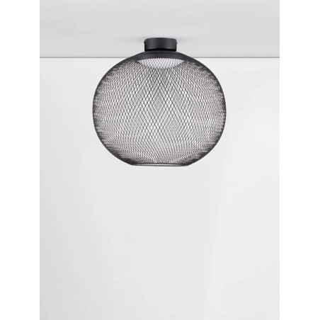 Plafon - ażurowa kula Savino 50cm LED 3000K czarna