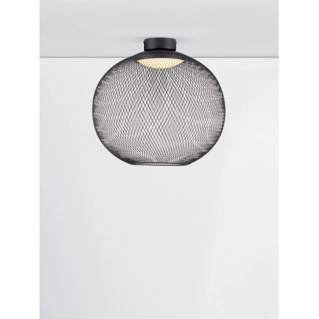 Plafon - ażurowa kula Savino 50cm LED 3000K czarna
