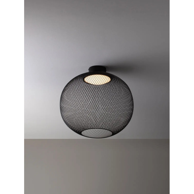 Plafon - ażurowa kula Savino 50cm LED 3000K czarna
