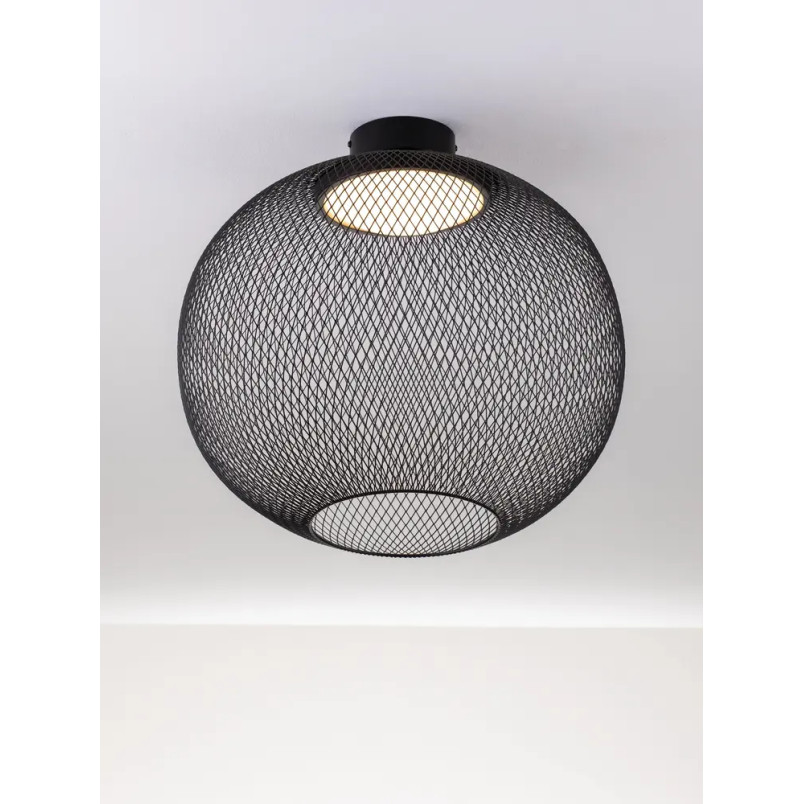 Plafon - ażurowa kula Savino 50cm LED 3000K czarna