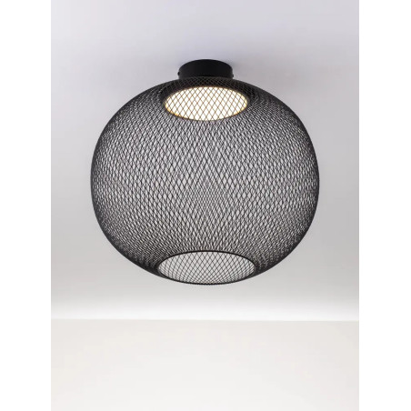 Plafon - ażurowa kula Savino 50cm LED 3000K czarna