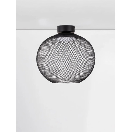 Plafon - ażurowa kula Savino 38cm LED 3000K czarna