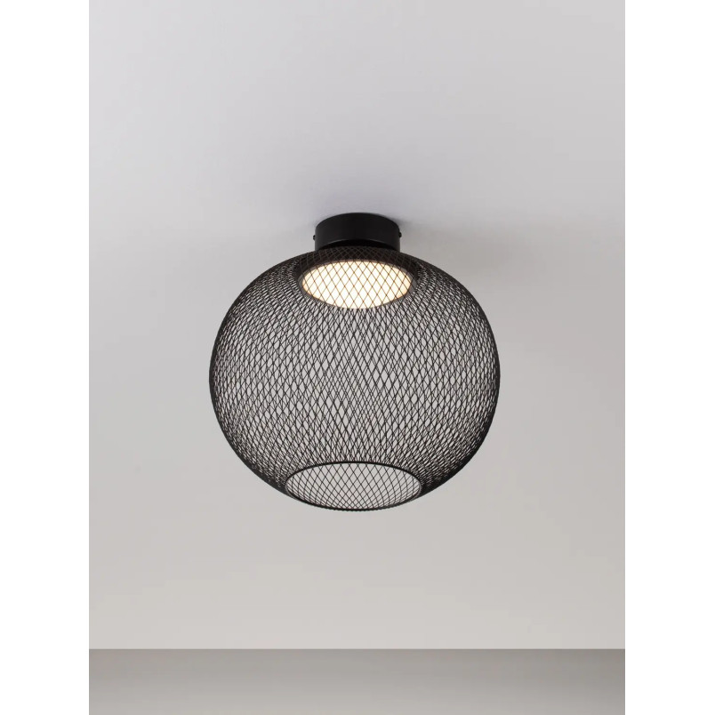 Plafon - ażurowa kula Savino 38cm LED 3000K czarna