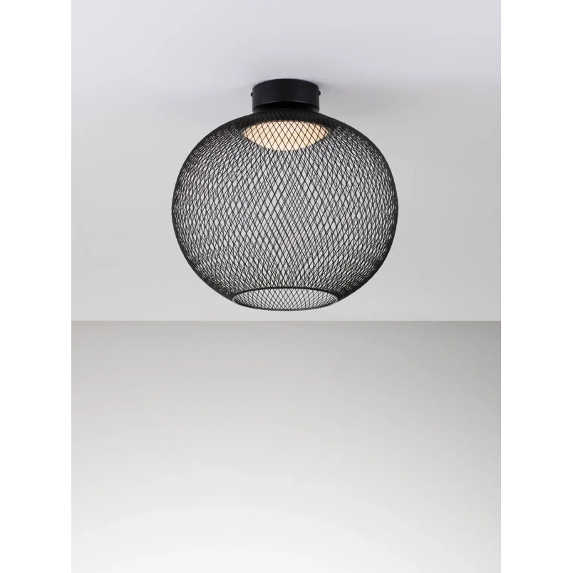 Plafon - ażurowa kula Savino 38cm LED 3000K czarna