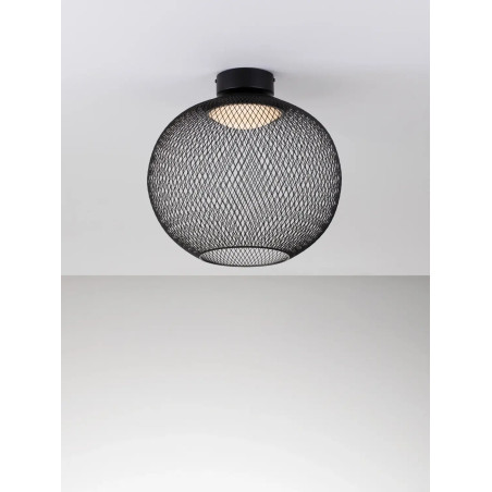 Plafon - ażurowa kula Savino 38cm LED 3000K czarna