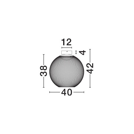 Plafon - ażurowa kula Savino 38cm LED 3000K czarna