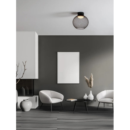 Plafon - ażurowa kula Savino 30cm LED 3000K czarna