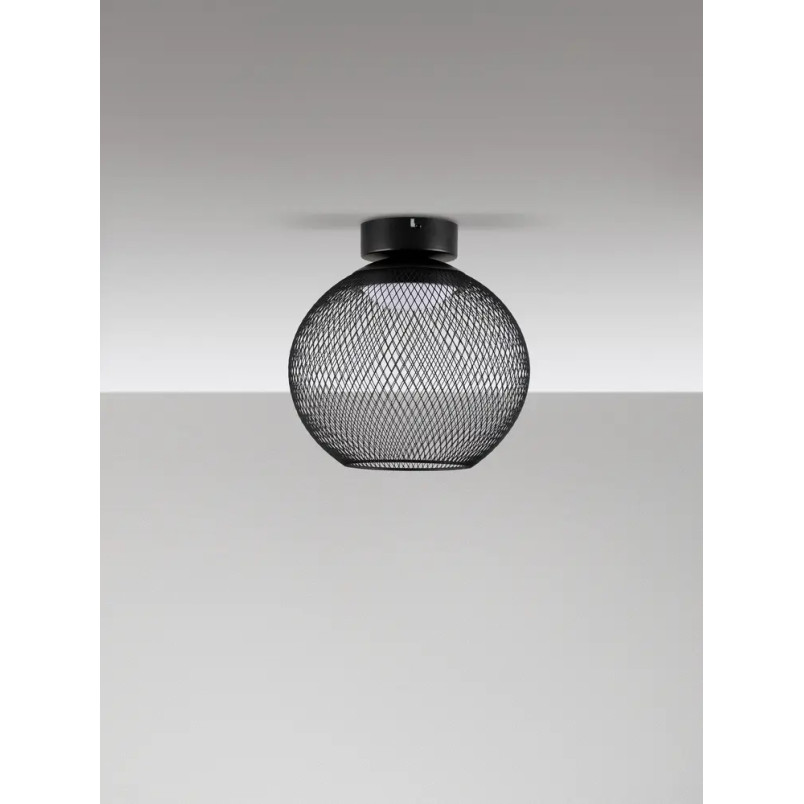 Plafon - ażurowa kula Savino 30cm LED 3000K czarna