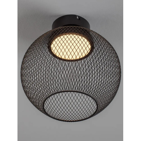 Plafon - ażurowa kula Savino 30cm LED 3000K czarna