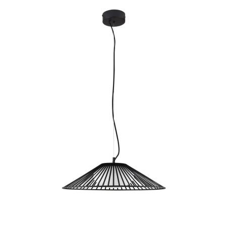 Czarna druciana lampa wisząca ze szklanym kloszem Bromo 50cm LED 3000K