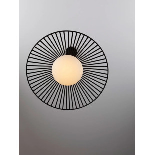 Czarna druciana lampa wisząca ze szklanym kloszem Bromo 50cm LED 3000K