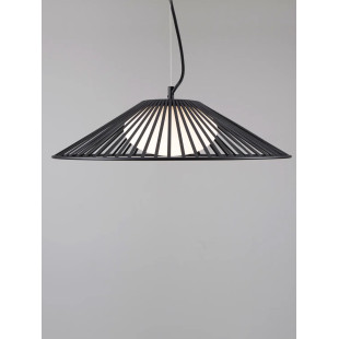 Czarna druciana lampa wisząca ze szklanym kloszem Bromo 50cm LED 3000K