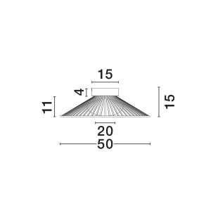 Czarny druciany plafon ze szklanym kloszem Bromo 50cm LED 3000K