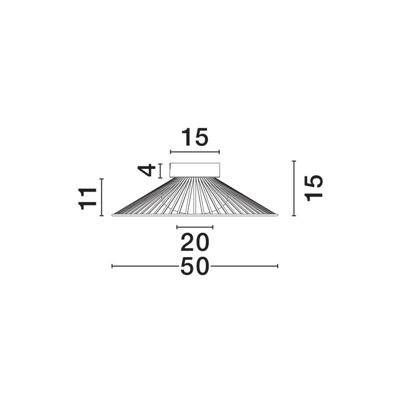 Czarny druciany plafon ze szklanym kloszem Bromo 50cm LED 3000K