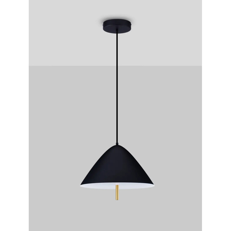 Lampa wisząca stożek modern Conos LED 3000K 40cm czarny